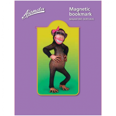 Magnetinis skirtukas "Beždžionėlė su bantu"